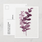 Carte postale - Eucalyptus Aquarelles (Devant / Derrière)
