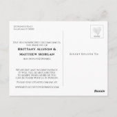 Carte Postale Eucalyptus & Bois rustique Mariage repoussé (Dos)