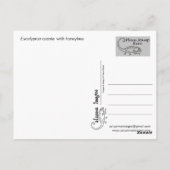 Carte Postale Eucalyptus caesia avec Abeille de miel (Dos)