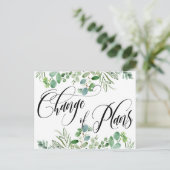 Carte Postale Eucalyptus Changement de plans Reporté Mariage (Debout devant)