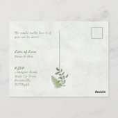 Carte Postale Eucalyptus et Cercles de fougères, Enregistrer le (Dos)