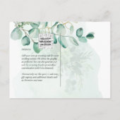 Carte Postale Eucalyptus Feuille Mariage vert QR CODE Moderne (Dos)