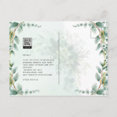 Carte Postale Eucalyptus Feuille OR MARIAGE QR CODE BUDGET (Dos)