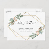 Carte Postale Eucalyptus Feuille Script Changement de date (Devant / Derrière)