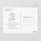 Carte Postale Eucalyptus Floral Wedding Enregistrer La Date Cart (Dos)