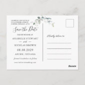 Carte Postale Eucalyptus Foliage Enregistrer la date (Dos)