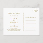 Carte postale Eucalyptus Gold Geometric Save The D (Dos)