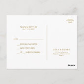 Carte postale Eucalyptus Gold Geometry Wedding RSV (Dos)