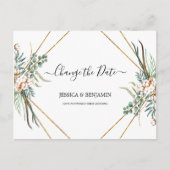 Carte Postale Eucalyptus Green Boho Script Modifier la date (Devant)