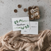 Carte postale Eucalyptus Green Delight de remercie