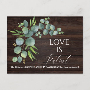 Carte Postale Eucalyptus Love Is Patient Script Mariage Update