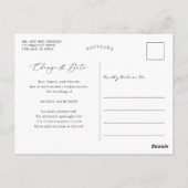 Carte Postale Eucalyptus Or Géométrique Photo Changement de Date (Dos)