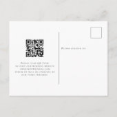 Carte Postale Eucalyptus QR Code Script Noir Enregistrer La Date (Dos)