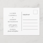 Carte Postale Eucalyptus rustique Sage vert Enregistrer la date (Dos)