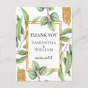 Carte Postale Eucalyptus rustique Verdure Mariage succulent