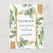 Carte Postale Eucalyptus rustique Verdure Mariage succulent (Devant)