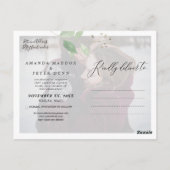 Carte Postale Eucalyptus rustique, verdure Sauvez la date (Dos)