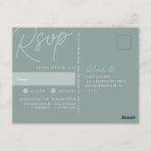 Carte Postale Eucalyptus | Script Watermark Meice Choice RSVP (Dos)