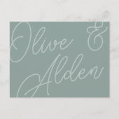 Carte Postale Eucalyptus | Script Watermark Meice Choice RSVP (Devant)