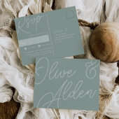 Carte Postale Eucalyptus | Script Watermark Meice Choice RSVP