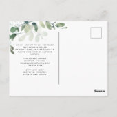 Carte Postale Eucalyptus verdure Faire-part en mouvement (Dos)