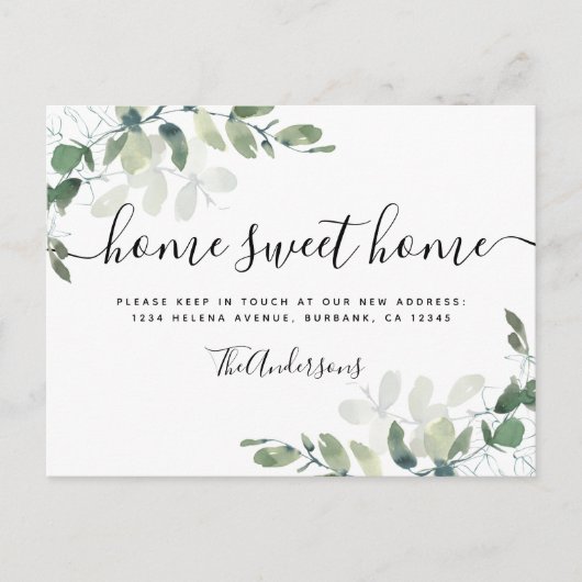 Carte Postale Eucalyptus verdure Faire-part en mouvement (Devant)