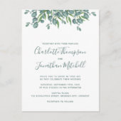 Carte Postale Eucalyptus vert Faire-part de mariage simple (Devant)