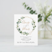 Carte Postale Eucalyptus Vert Géométrique Changement de plan (Debout devant)