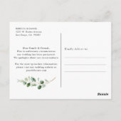 Carte Postale Eucalyptus Vert Géométrique Changement de plan (Dos)