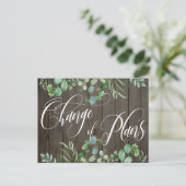 Carte Postale Eucalyptus Wood Changement de plans Mariage report (Debout devant)