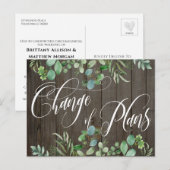 Carte Postale Eucalyptus Wood Changement de plans Mariage report (Devant / Derrière)