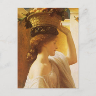 Carte Postale Eucharis - Fille avec un panier de fruits de Leigh