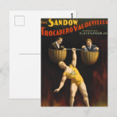 Carte Postale Eugen Sandow l'haltérophile de vaudeville Sandow (Devant / Derrière)