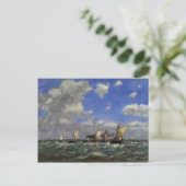 Carte Postale Eugene Boudin - Mer ouverte (Debout devant)