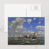 Carte Postale Eugene Boudin - Mer ouverte (Devant / Derrière)