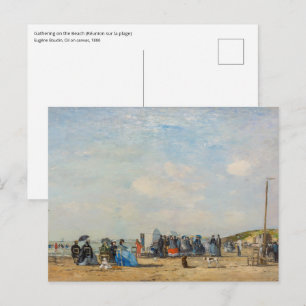 Carte Postale Eugene Boudin - Rassemblement sur la Plage