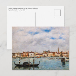 Carte Postale Eugene Boudin - Venise, Riva degli Schiavoni