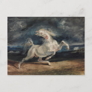 Carte Postale Eugene Delacroix - Cheval effrayé par la foudre