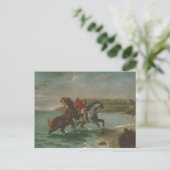 Carte Postale Eugene Delacroix Chevaux Sortant de la Mer (Debout devant)