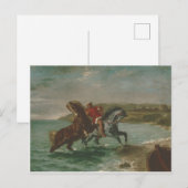 Carte Postale Eugene Delacroix Chevaux Sortant de la Mer (Devant / Derrière)