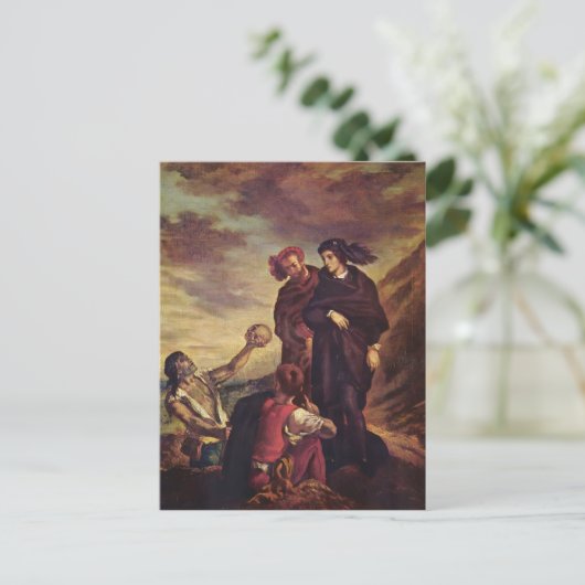 Carte Postale Eugene Delacroix - Hamlet et Horatio au cimetière (Debout devant)