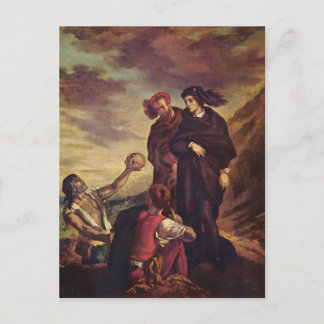 Carte Postale Eugene Delacroix - Hamlet et Horatio au cimetière