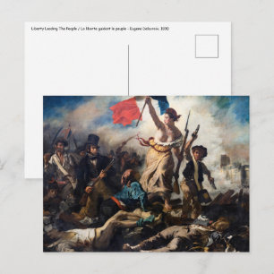 Carte Postale Eugene Delacroix - La Liberté guidant le peuple