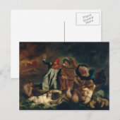 Carte Postale Eugene Delacroix - Le barque de Dante (Devant / Derrière)