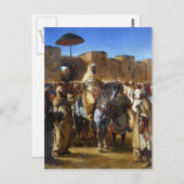 Carte Postale Eugene Delacroix - Le Sultan du Maroc quitte (Devant / Derrière)