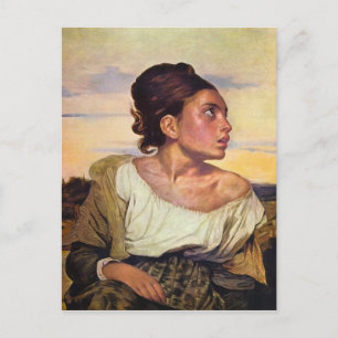 Carte Postale Eugène Delacroix - Orphan in the Cemetery