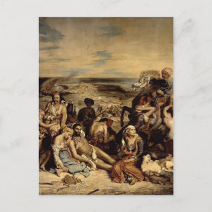 Carte Postale Eugene Delacroix-Scènes du Massacre de Chios