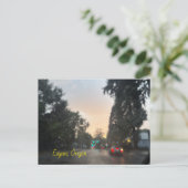 Carte postale Eugene Oregon Carte de note Rainy Da (Debout devant)