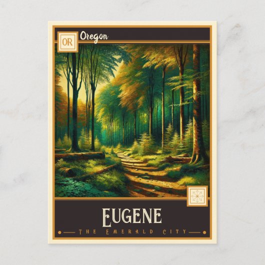 Carte Postale Eugene, Oregon | VINTAGE (Devant)