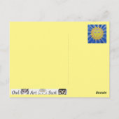 Carte Postale Eule Sun Owl (Dos)